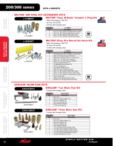 Milton catalog page 22 showing part EX0307BKIT